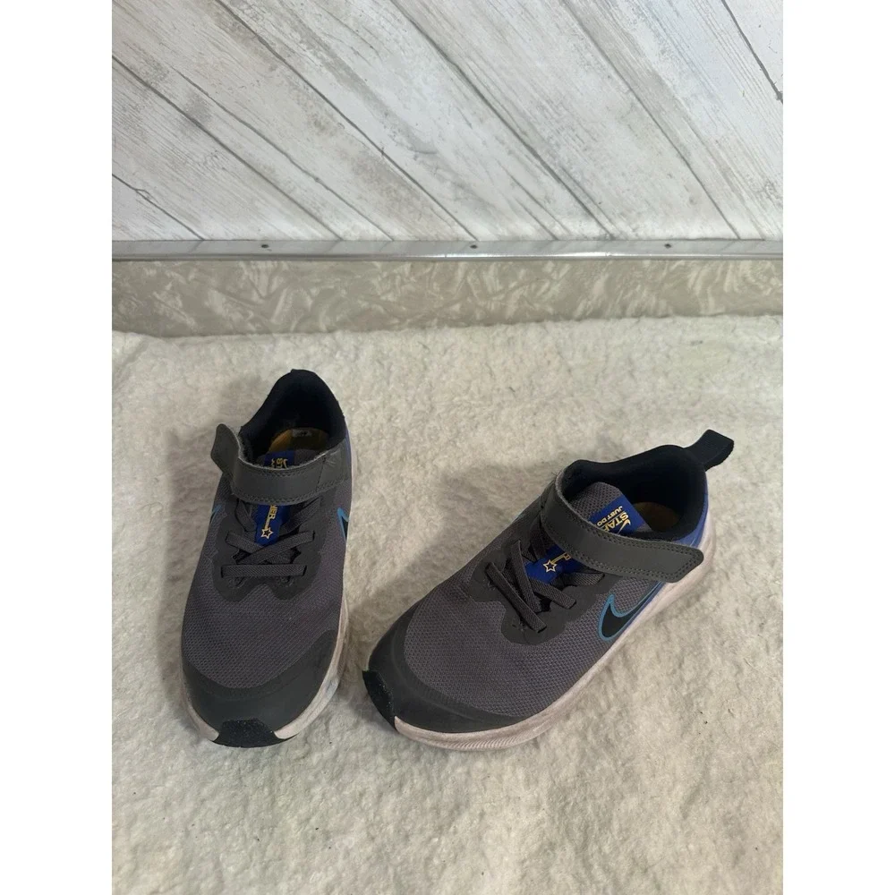 Nike Star Runner 3 TDV Gray Blue Toddler Shoes - 1Y